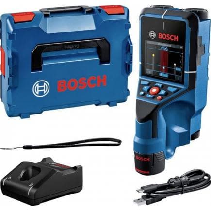 BOSCH 0601081601 - Detecteur Wallscanner D-tect 200 C Professional avec ensembles d'accessoires en L-Boxx 136 avec 1 batterie GBA 12V 2.0h et...