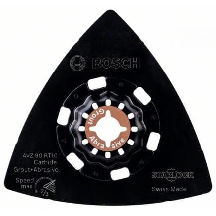 BOSCH 2609256F04 - Plaque de ponçage delta RIFF en carbure AVZ 90 RT10 Grout & Abrasive