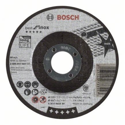 BOSCH 2608603503 - Disque à tronçonner à moyeu déporté "Best for Inox A 30 V INOX BF"