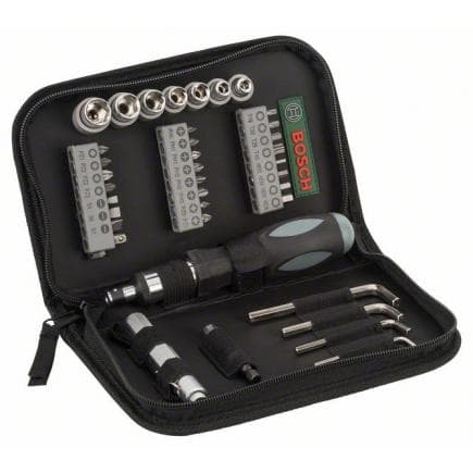 BOSCH 2607019506 - Coffret à vis avec cliquet (38 pcs.)