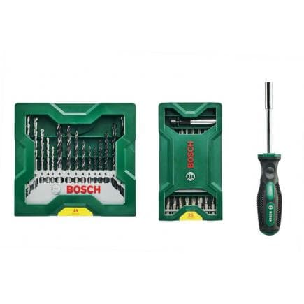 BOSCH 2607017655 - Jeu de perceuses/visseuses Mini X-Line + porte-embout (41 pcs.)