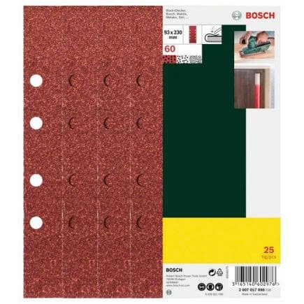 BOSCH 2607017100 - Set de 25 feuilles abrasives pour ponceuse vibrante