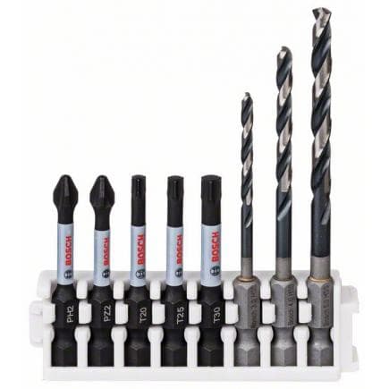 BOSCH 2608577143 - Jeu de forets à métaux HSS et embout de tournevis "Impact Control Pick and Click" (8 pcs.)