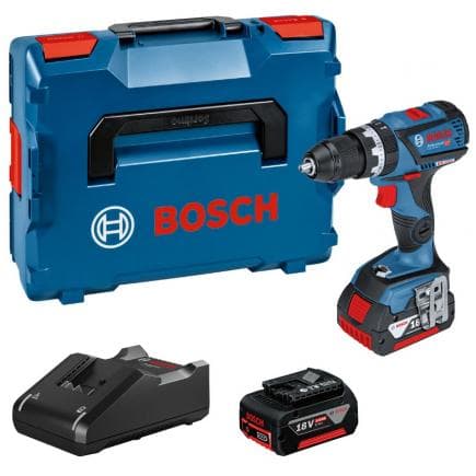 BOSCH 06019G210B - Visseuse à chocs GSB 18V-60 C - 18V avec 2 batteries 5.0Ah, chargeur en mallette