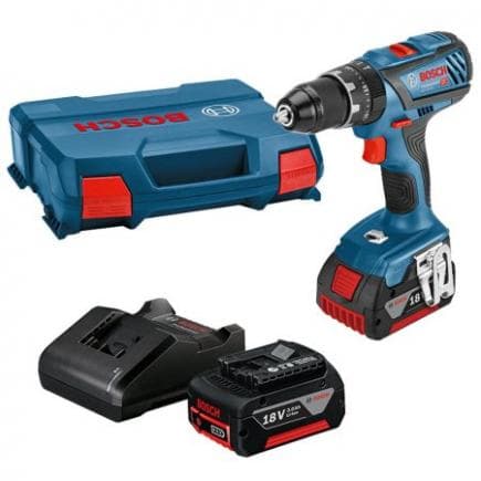 BOSCH 0615990M4C - Perceuse/visseuse GSB 18V-28 avec 2 batteries 18V 3.0Ah, chargeur en mallette