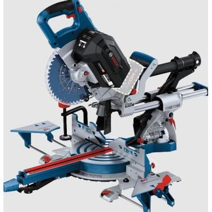 BOSCH 0601B47000 - GCM 18V-216 DC- Scie à onglet sans fil BITURBO sans batterie avec lame de scie circulaire et module Bluetooth