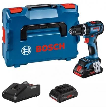 BOSCH 06019K6105 - Perceuse-visseuse sans fil GSB 18V-90 C - 18 V en coffret avec batteries et chargeur