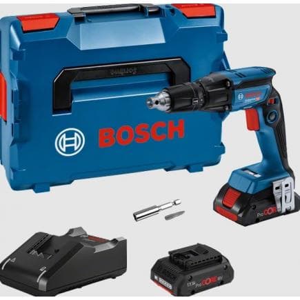 BOSCH 06019K7002 - GTB 18V-45 Visseuse à cloison sèche sans fil 18V en mallette avec piles et chargeur