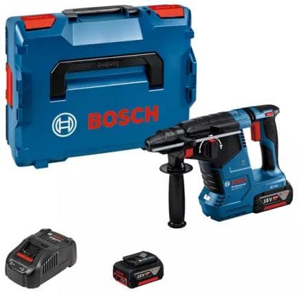 BOSCH 0611923003 - GBH 18V-24 C - Marteau perforateur sans fil 18V avec connexion SDS plus en mallette avec batteries et chargeur