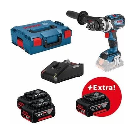 BOSCH 0615990L87 - Set avec perceuse GSB 18V-110 C, 3 batteries GBA 18V 5.0Ah et chargeur GAL 18V-40