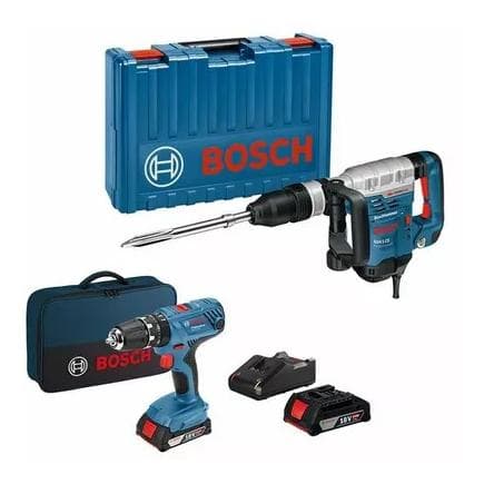 BOSCH 0615990N2K - Set avec perforateur GSH 5 CE et perceuse GSB 18V-21