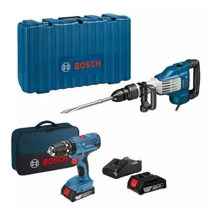 BOSCH 0615990N2J - Kit avec perforateur GSH 11 VC et perceuse-visseuse GSB 18V-21