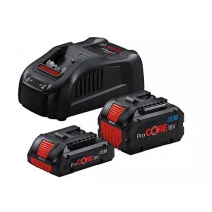 BOSCH 1600A0214A - Kit de démarrage avec 1 batterie ProCORE18V 4.0Ah, 1 batterie ProCORE18V 5.5Ah et chargeur GAL 1880 CV