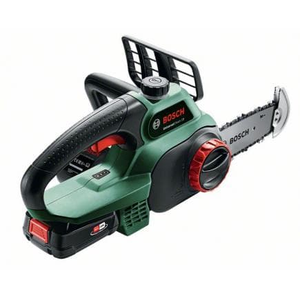 BOSCH 06008B8000 - UniversalChain 18 - Tronçonneuse sans fil 18 V (avec 1 batterie et chargeur)
