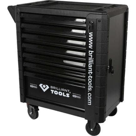 BRILLIANT TOOLS BT152800 - Servante d’atelier avec 7 tiroirs et porte latérale (vide)