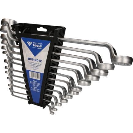 BRILLIANT TOOLS BT012012 - Jeu de clés polygonales doubles coudées (12 pcs.)