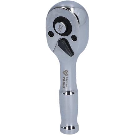 BRILLIANT TOOLS BT020999 - Mini cliquet réversible avec poignée métallique 1/4", 100 dents
