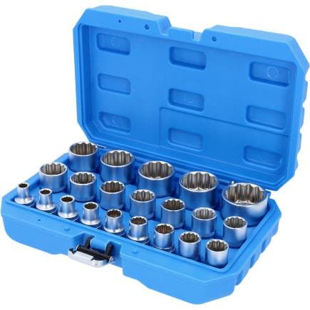 BRILLIANT TOOLS BT022405 - Jeu de douilles isolées 12 pans 1/2" courte 8-36 mm (21 pcs.)