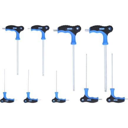BRILLIANT TOOLS BT041100 - Jeu de clés mâles coudées 6 pans creux à tête sphérique à poignée en T (9 pcs.)