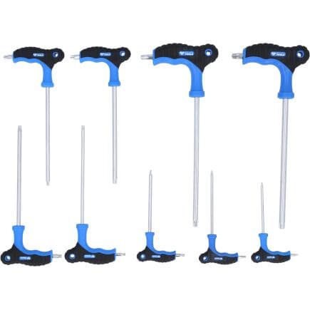 BRILLIANT TOOLS BT041200 - Jeu de clés mâles coudées percées Torx® à poignée en T (9 pcs.)