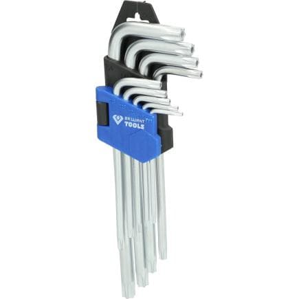 BRILLIANT TOOLS BT044009 - Jeu de clés mâles coudées Torx® courtes (9 pcs.)