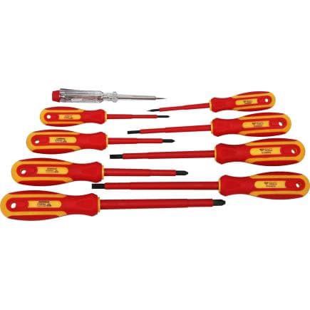 BRILLIANT TOOLS BT068010 - Jeu de tournevis VDE plats et PH Phillips (9 pcs.)