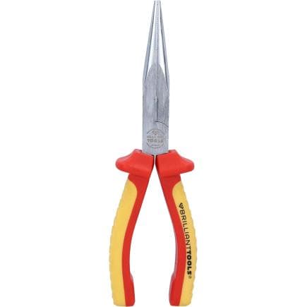 BRILLIANT TOOLS BT068012 - Pince à bec demi-rond VDE 208 mm