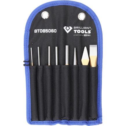 BRILLIANT TOOLS BT085060 - Jeu de burins et de chasses (8 pcs.)