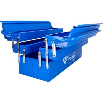BRILLIANT TOOLS BT150800 - Caisse à outils métallique rabattable
