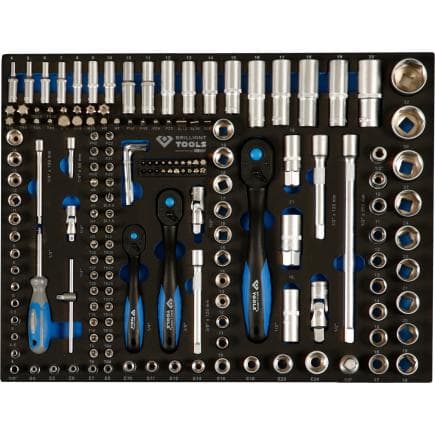 BRILLIANT TOOLS BT158170 - Insert en mousse avec 170 clés à douille