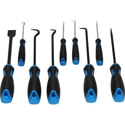 BRILLIANT TOOLS BT542010 - Kit d'outils grattoirs-crochets (9 pcs.)