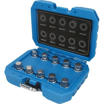 BRILLIANT TOOLS BT691310 - Assortiment de systèmes antivols de roue pour VW (10 pcs.)