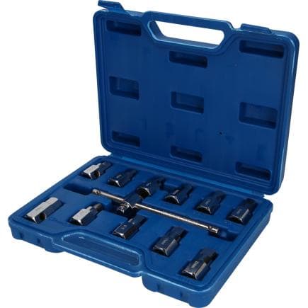 BRILLIANT TOOLS BT711150 - Jeu de douilles pour vidange d’huile (12 pcs.)