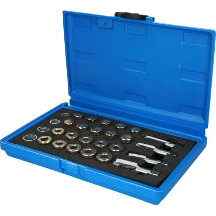 BRILLIANT TOOLS BT711250 - Set de réparation de filetage de bouchon de vidange d’huile (64 pcs.)