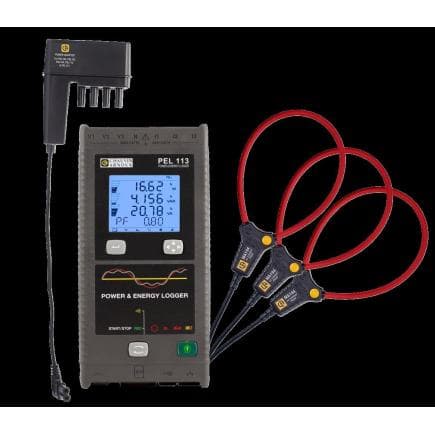CHAUVIN ARNOUX P01300003 - PEL113MA - Enregistreur de puissance et d’énergie avec 3 capteurs de courant flexibles mod et 1 adaptateur secteur