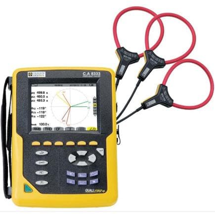 CHAUVIN ARNOUX P01160542 - C.A 8333MA - Analyseur de réseau triphasé 4V/3I avec Rogowsky MiniFlex MA194