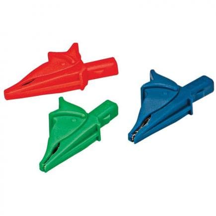 CHAUVIN ARNOUX P01101922 - 3 pinces crocodiles (rouge, bleu et vert)
