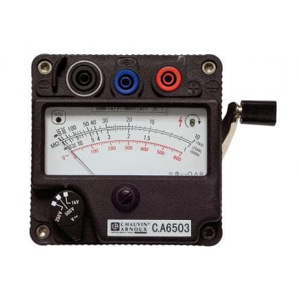 CHAUVIN ARNOUX P01132504 - CA 6503 Contrôleur d'isolement analogique 250V-500V-1.000V alimenté par aimant