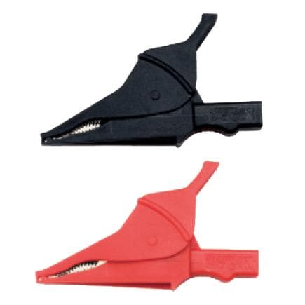 CHAUVIN ARNOUX P01295457Z - Lot de 2 pinces crocodiles (Rouge / Noir)