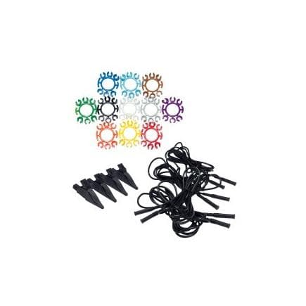 CHAUVIN ARNOUX P01295476 - Kit de 4 pinces bananes + 4 pinces crocodiles + 1 jeu d'anneaux colorés