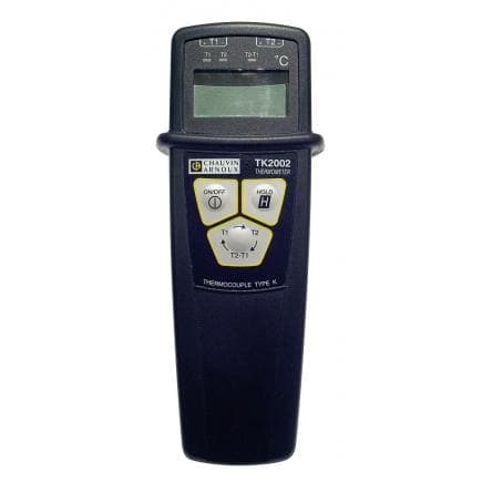 CHAUVIN ARNOUX P01653110 - Thermomètre numérique thermocouple K TK 2002 IP65 avec deux entrées thermocouple K