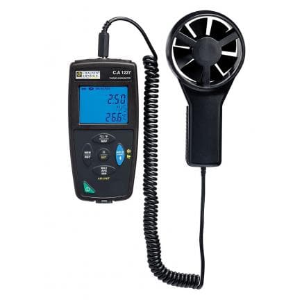 CHAUVIN ARNOUX P01654227 - CA 1227 Anémomètre à hélice avec datalogger et double afficheur rétro-éclairé pour mesure de débit