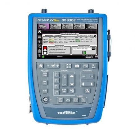 CHAUVIN ARNOUX OX9302-BUS - Oscilloscope Scopix IV OX9302-BUS à 2 voies isolées avec une bande passante de 300 MHz