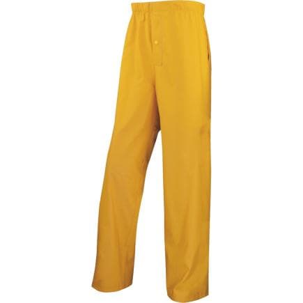 DELTA PLUS 900PANJA3X - Pantalon de pluie imperméable enduit PU sur textile renforcé, jaune