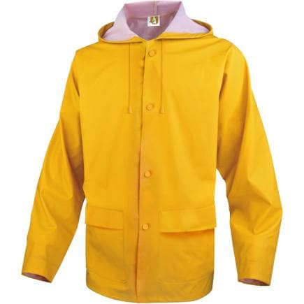 DELTA PLUS 900VESJA3X - Veste de pluie imperméable enduit PU sur textile renforcé, jaune