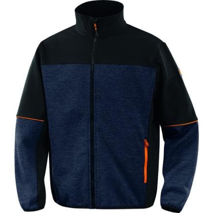 DELTA PLUS BEAV2BMTM - Veste polaire effet bird eye et softshell beaver2 marine bleu