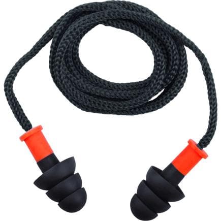 DELTA PLUS CONICFIR010ORB - Bouchons d’oreilles réutilisables en TPR avec cordon textile (10 paires)