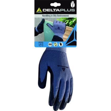 DELTA PLUS DPVE727NO09 - Gant mécanique en nitrile, gris/noir