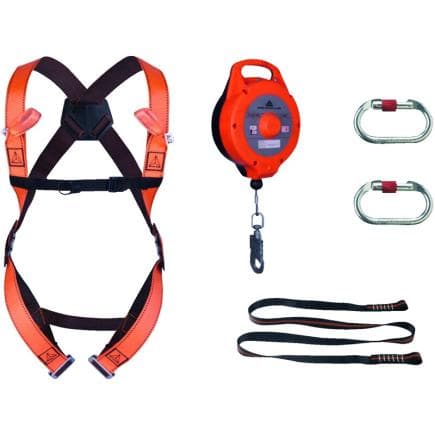 DELTA PLUS ELARA270 - Kit antichute spécifique pour les travaux à la verticale avec son antichute à rappel automatique et sa longe et point d'ancrage