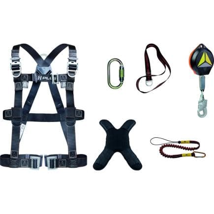 DELTA PLUS ELARA340HV2GT - Kit antichute confort avec son harnais ergonomique et son enrouleur à rappel automatique